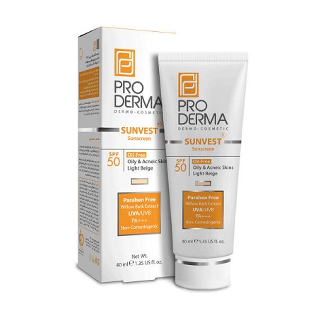 کرم ضدآفتاب spf50 روشن کننده لک های پوستی پرودرما بژروشن